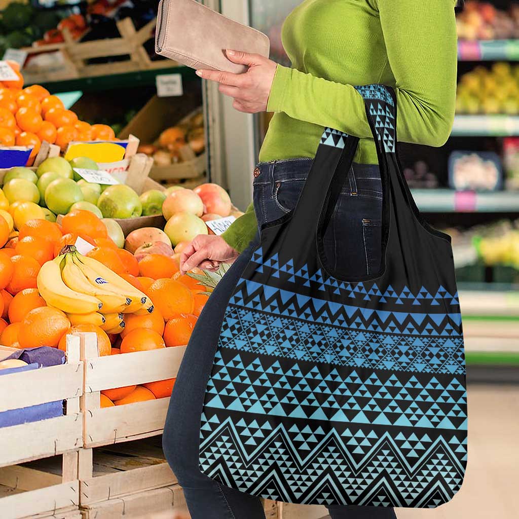 Maori Niho Taniwha Te Wheiao Grocery Bag Moana Blue - Aussie Hoodie