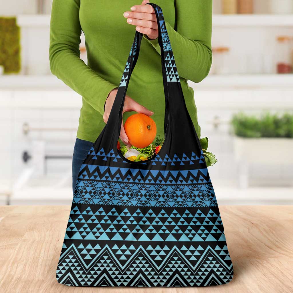 Maori Niho Taniwha Te Wheiao Grocery Bag Moana Blue - Aussie Hoodie