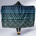 Maori Niho Taniwha Te Wheiao Hooded Blanket Moana Blue - Aussie Hoodie