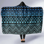 Maori Niho Taniwha Te Wheiao Hooded Blanket Moana Blue - Aussie Hoodie