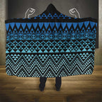 Maori Niho Taniwha Te Wheiao Hooded Blanket Moana Blue - Aussie Hoodie