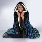 Maori Niho Taniwha Te Wheiao Hooded Blanket Moana Blue - Aussie Hoodie