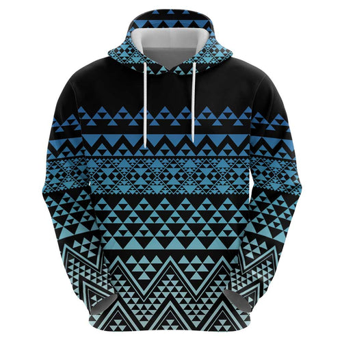 Maori Niho Taniwha Te Wheiao Hoodie Moana Blue - Aussie Hoodie