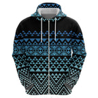 Maori Niho Taniwha Te Wheiao Hoodie Moana Blue - Aussie Hoodie