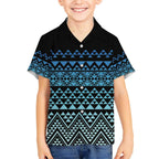 Maori Niho Taniwha Te Wheiao Kid Hawaiian Shirt Moana Blue - Aussie Hoodie