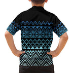Maori Niho Taniwha Te Wheiao Kid Hawaiian Shirt Moana Blue - Aussie Hoodie