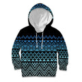 Maori Niho Taniwha Te Wheiao Kid Hoodie Moana Blue - Aussie Hoodie