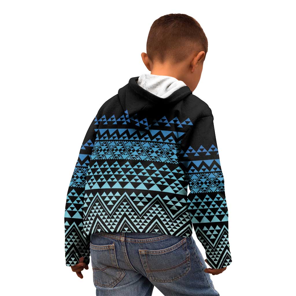 Maori Niho Taniwha Te Wheiao Kid Hoodie Moana Blue - Aussie Hoodie