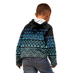 Maori Niho Taniwha Te Wheiao Kid Hoodie Moana Blue - Aussie Hoodie