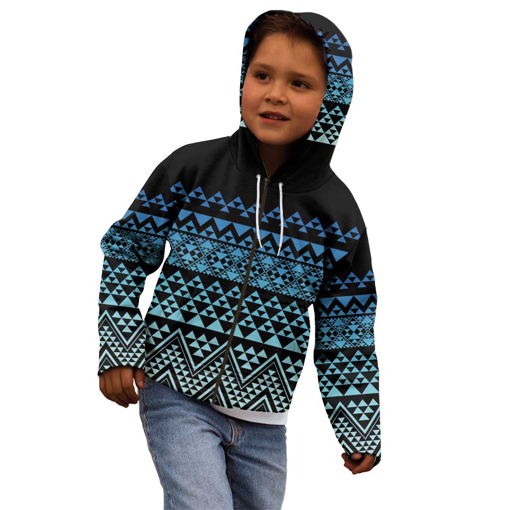 Maori Niho Taniwha Te Wheiao Kid Hoodie Moana Blue - Aussie Hoodie