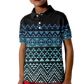 Maori Niho Taniwha Te Wheiao Kid Polo Shirt Moana Blue - Aussie Hoodie