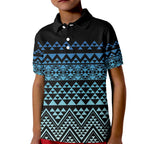 Maori Niho Taniwha Te Wheiao Kid Polo Shirt Moana Blue - Aussie Hoodie