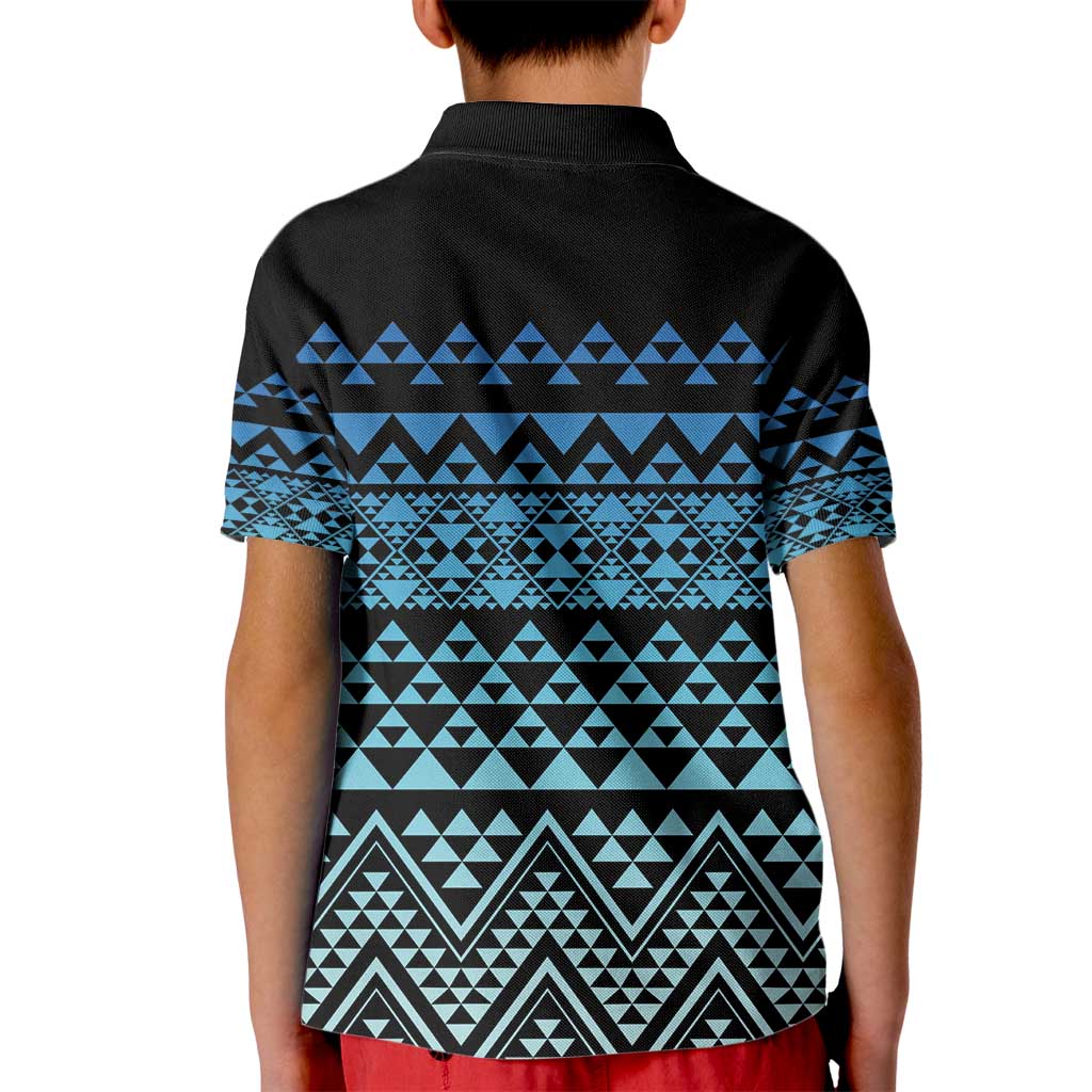Maori Niho Taniwha Te Wheiao Kid Polo Shirt Moana Blue - Aussie Hoodie