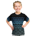 Maori Niho Taniwha Te Wheiao Kid T Shirt Moana Blue - Aussie Hoodie
