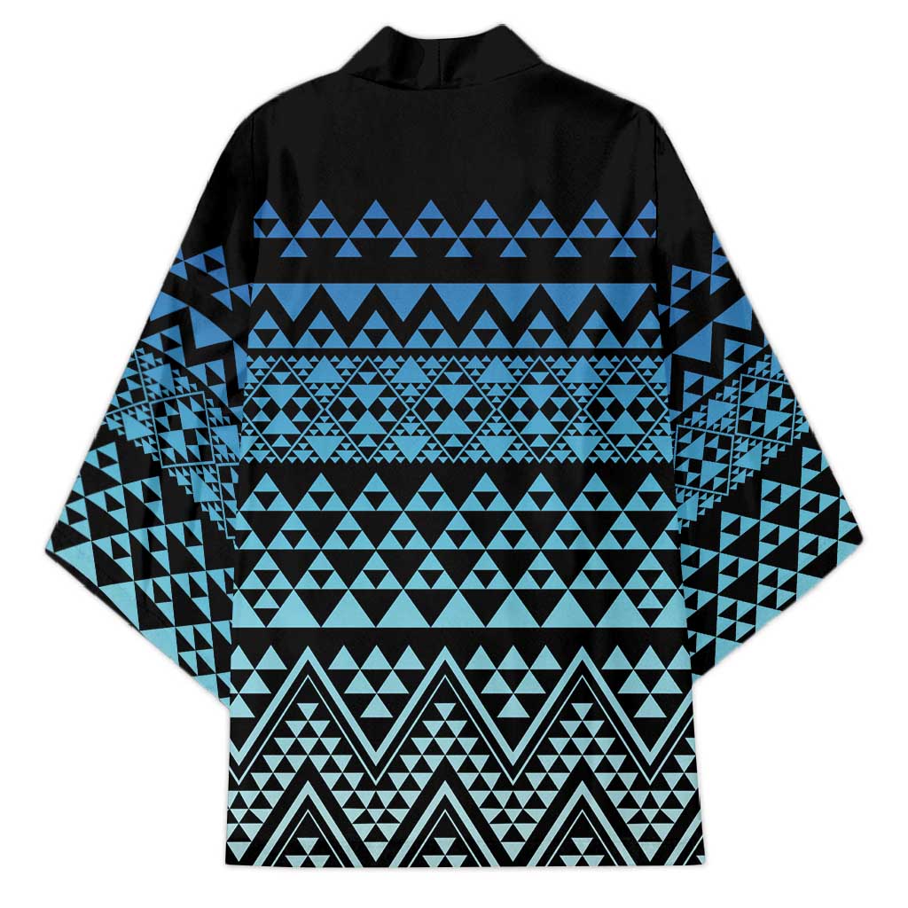 Maori Niho Taniwha Te Wheiao Kimono Moana Blue - Aussie Hoodie