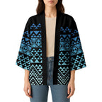 Maori Niho Taniwha Te Wheiao Kimono Moana Blue - Aussie Hoodie