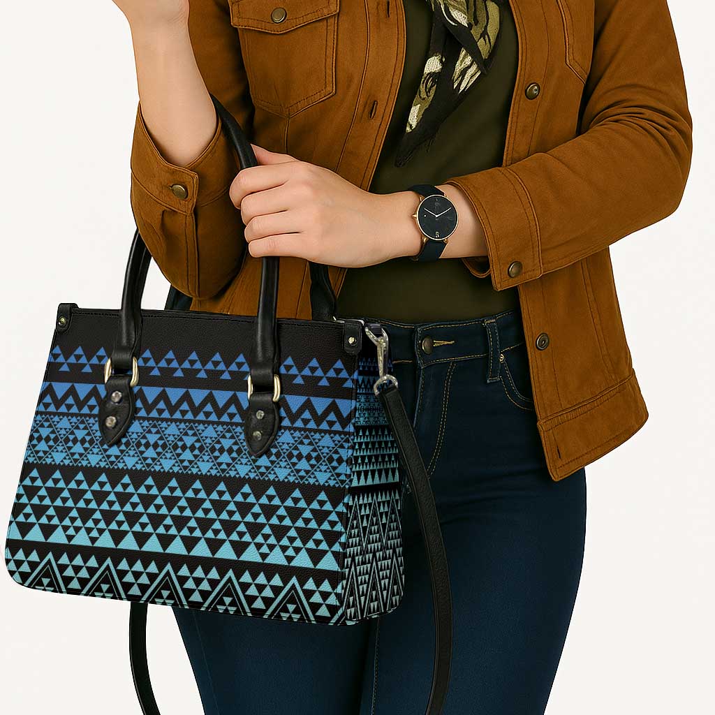 Maori Niho Taniwha Te Wheiao Leather Bag Moana Blue - Aussie Hoodie