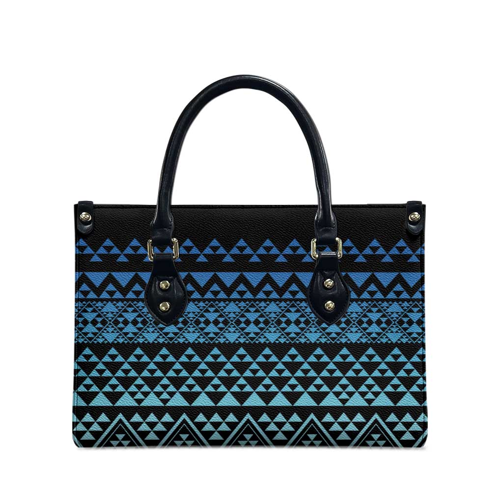 Maori Niho Taniwha Te Wheiao Leather Bag Moana Blue - Aussie Hoodie
