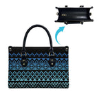 Maori Niho Taniwha Te Wheiao Leather Bag Moana Blue - Aussie Hoodie