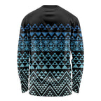 Maori Niho Taniwha Te Wheiao Long Sleeve Shirt Moana Blue - Aussie Hoodie
