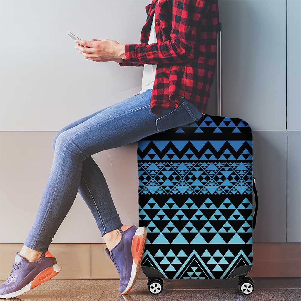 Maori Niho Taniwha Te Wheiao Luggage Cover Moana Blue - Aussie Hoodie