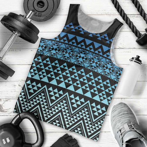 Maori Niho Taniwha Te Wheiao Men Tank Top Moana Blue - Aussie Hoodie