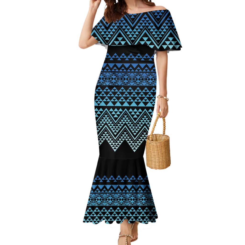 Maori Niho Taniwha Te Wheiao Mermaid Dress Moana Blue - Aussie Hoodie