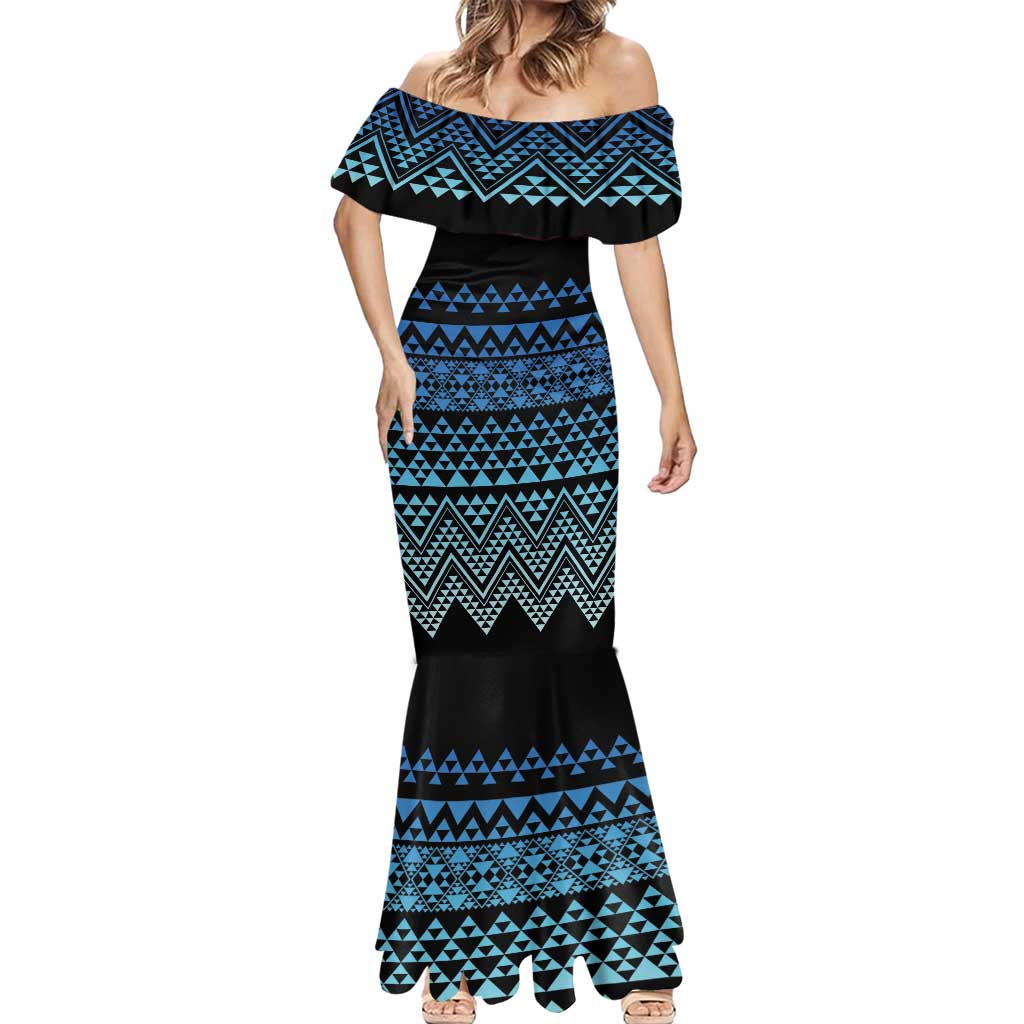 Maori Niho Taniwha Te Wheiao Mermaid Dress Moana Blue - Aussie Hoodie