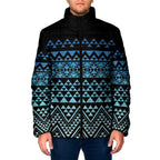 Maori Niho Taniwha Te Wheiao Padded Jacket Moana Blue - Aussie Hoodie