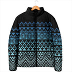Maori Niho Taniwha Te Wheiao Padded Jacket Moana Blue - Aussie Hoodie