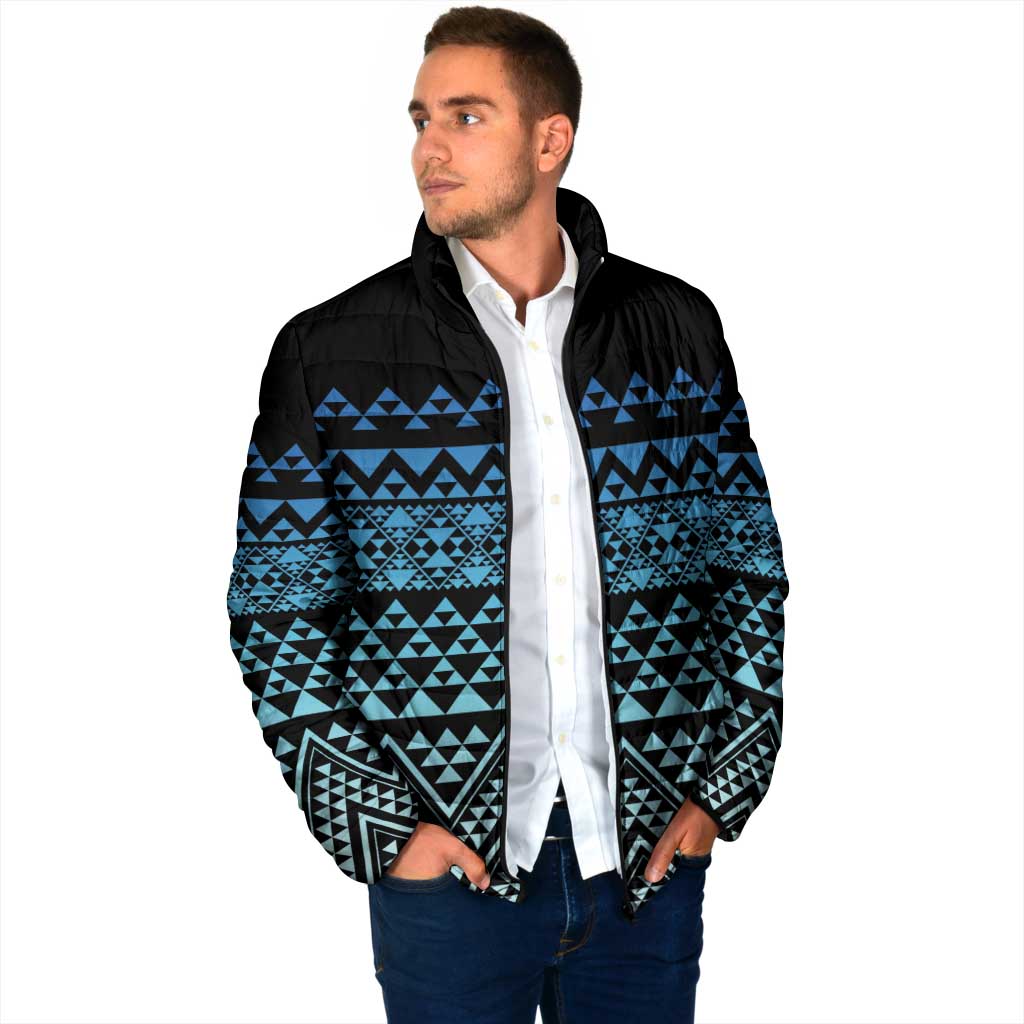 Maori Niho Taniwha Te Wheiao Padded Jacket Moana Blue - Aussie Hoodie