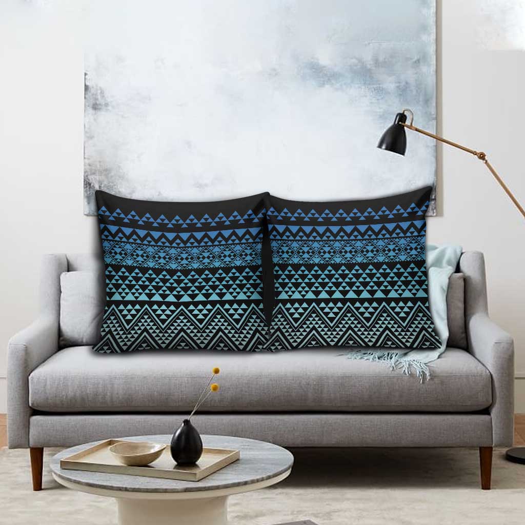 Maori Niho Taniwha Te Wheiao Pillow Cover Moana Blue - Aussie Hoodie