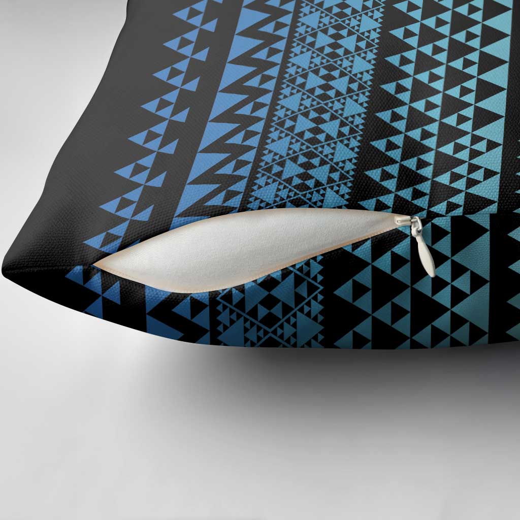 Maori Niho Taniwha Te Wheiao Pillow Cover Moana Blue - Aussie Hoodie