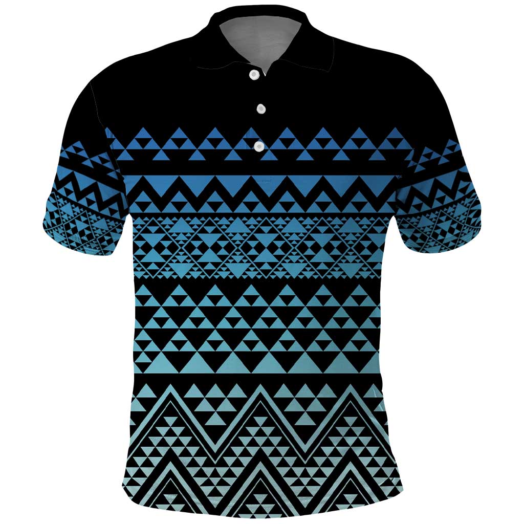 Maori Niho Taniwha Te Wheiao Polo Shirt Moana Blue - Aussie Hoodie