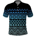 Maori Niho Taniwha Te Wheiao Polo Shirt Moana Blue - Aussie Hoodie