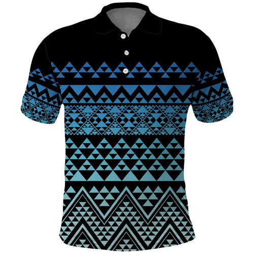 Maori Niho Taniwha Te Wheiao Polo Shirt Moana Blue - Aussie Hoodie