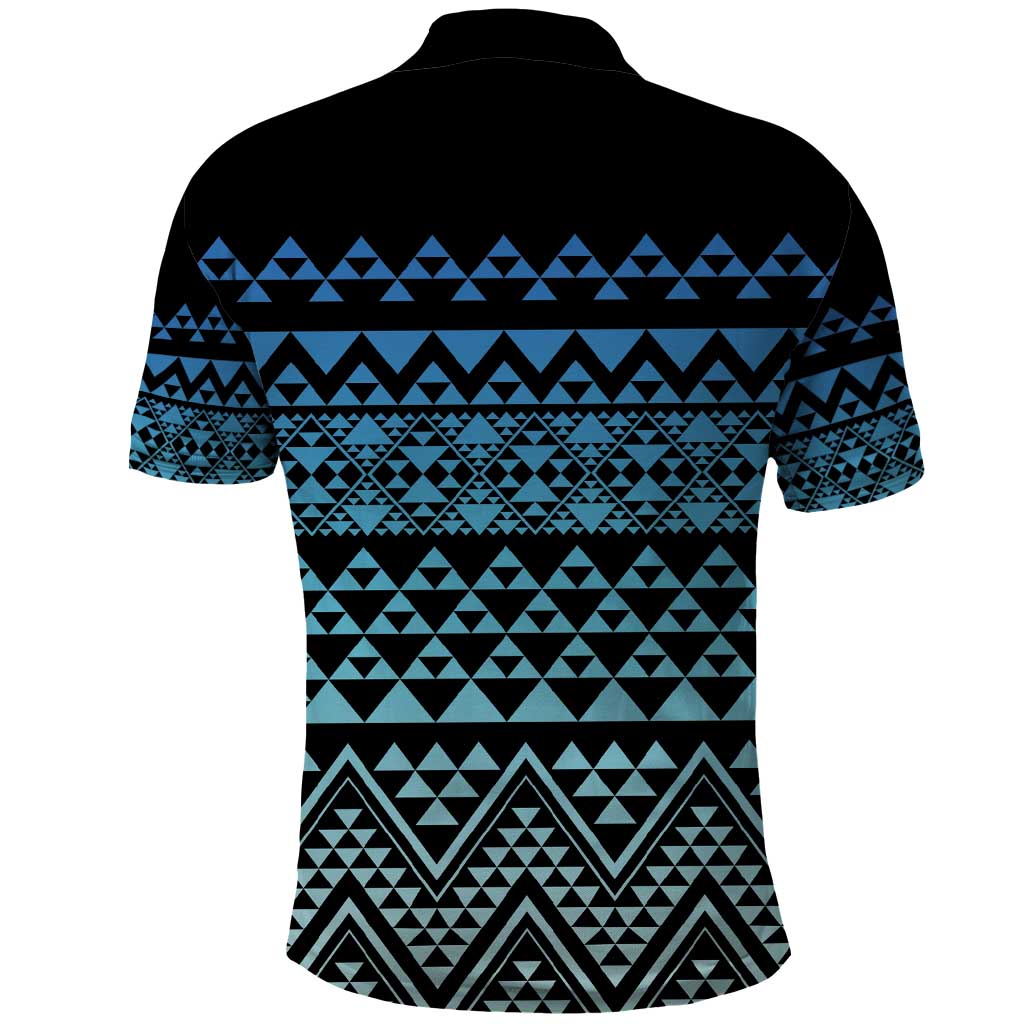 Maori Niho Taniwha Te Wheiao Polo Shirt Moana Blue - Aussie Hoodie