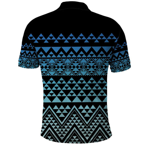 Maori Niho Taniwha Te Wheiao Polo Shirt Moana Blue - Aussie Hoodie