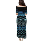 Maori Niho Taniwha Te Wheiao Puletasi Moana Blue - Aussie Hoodie