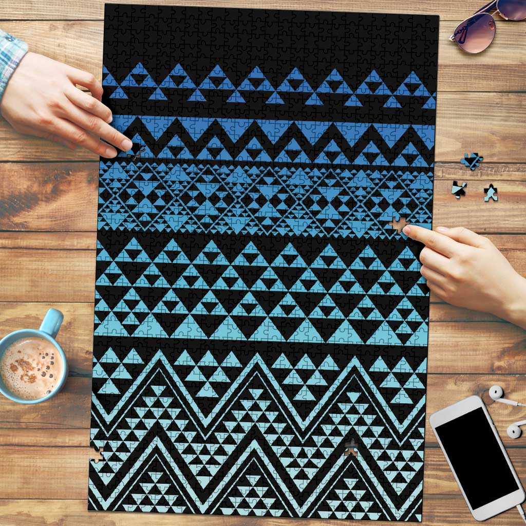 Maori Niho Taniwha Te Wheiao Puzzle Moana Blue - Aussie Hoodie