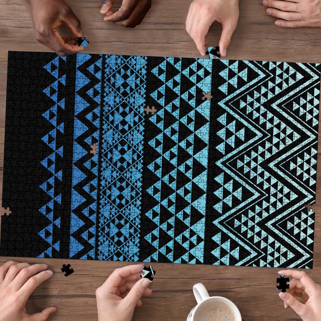 Maori Niho Taniwha Te Wheiao Puzzle Moana Blue - Aussie Hoodie