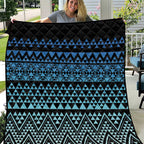 Maori Niho Taniwha Te Wheiao Quilt Moana Blue - Aussie Hoodie