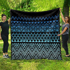 Maori Niho Taniwha Te Wheiao Quilt Moana Blue - Aussie Hoodie