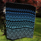 Maori Niho Taniwha Te Wheiao Quilt Moana Blue - Aussie Hoodie