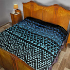 Maori Niho Taniwha Te Wheiao Quilt Moana Blue - Aussie Hoodie