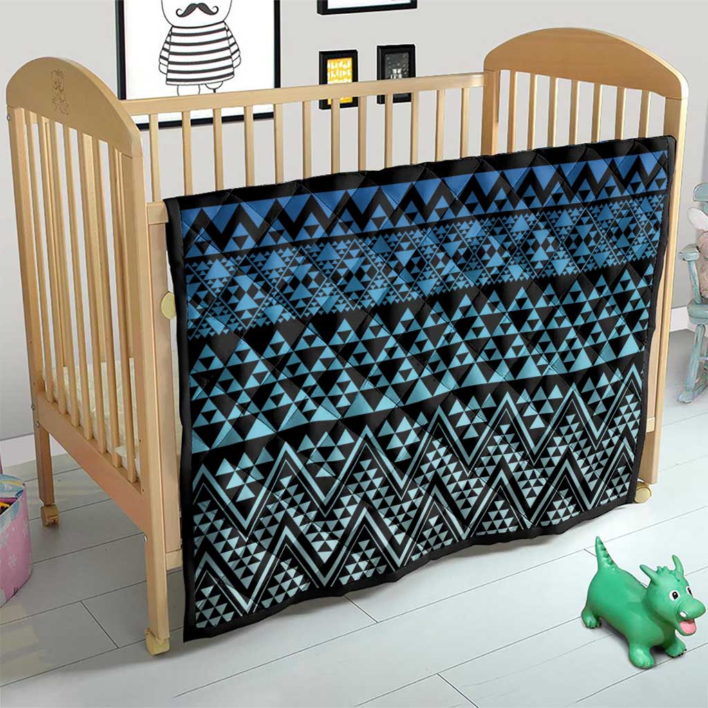Maori Niho Taniwha Te Wheiao Quilt Moana Blue - Aussie Hoodie