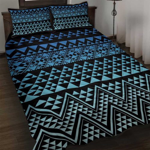 Maori Niho Taniwha Te Wheiao Quilt Bed Set Moana Blue - Aussie Hoodie