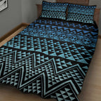 Maori Niho Taniwha Te Wheiao Quilt Bed Set Moana Blue - Aussie Hoodie