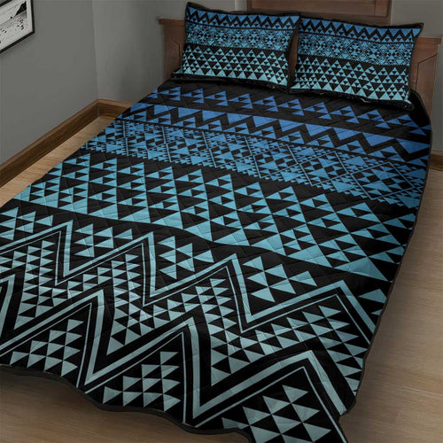 Maori Niho Taniwha Te Wheiao Quilt Bed Set Moana Blue - Aussie Hoodie