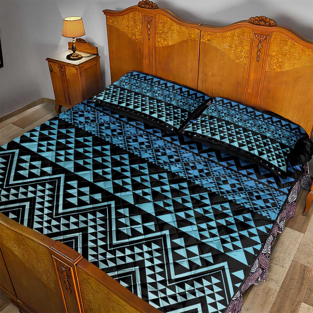 Maori Niho Taniwha Te Wheiao Quilt Bed Set Moana Blue - Aussie Hoodie